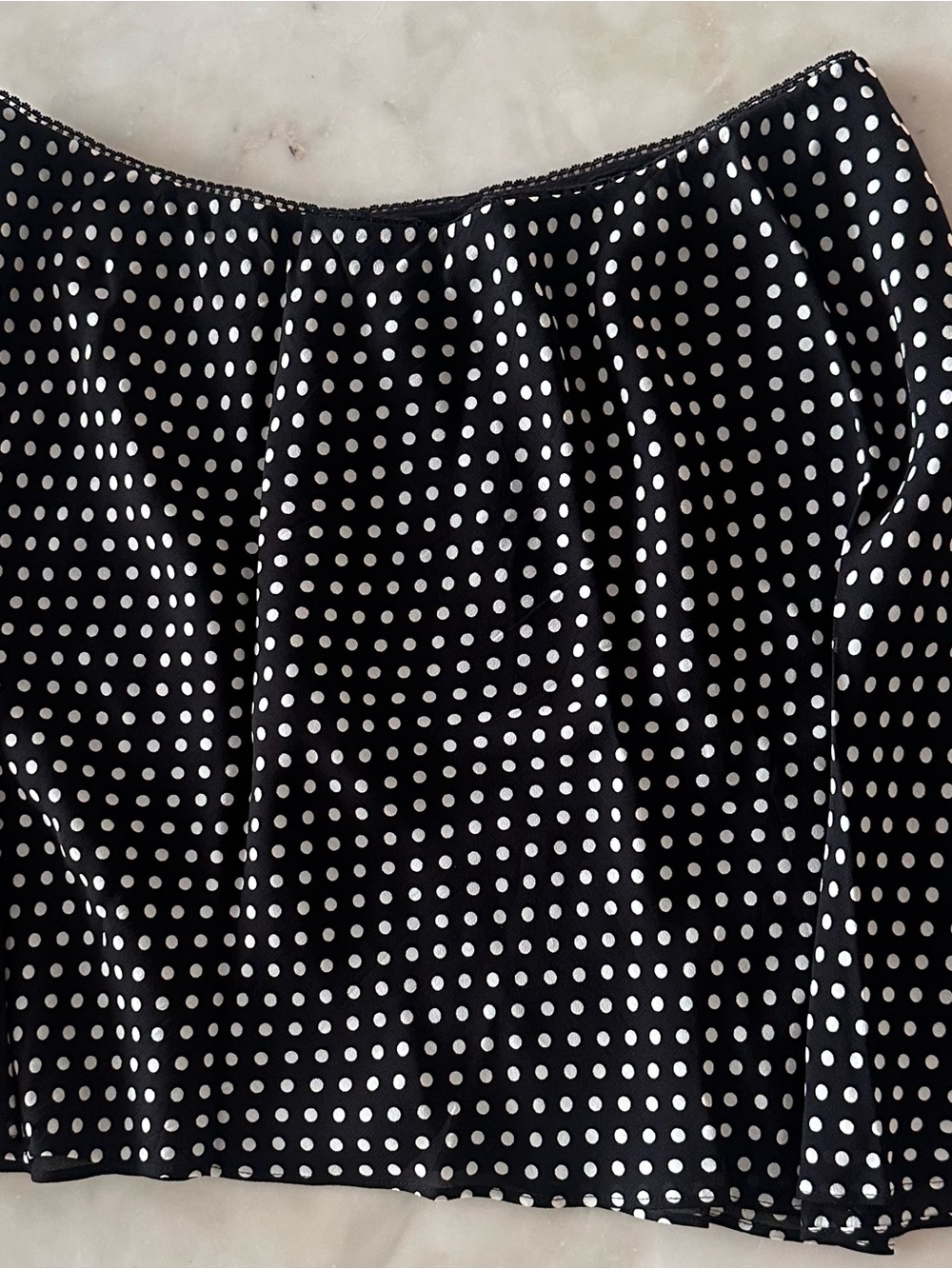 Reformation Black & White Polka Dot Skater Skirt - Picture 2 of 4